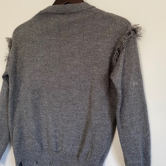 HESPERUS Fringe Beaded Trimmed Sleeve Sweater  S - Picture 6 of 6